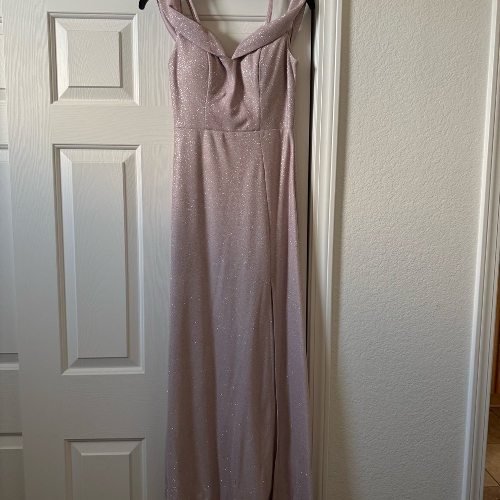 Sequin Hearts Pink Sweetheart Maxi Gown